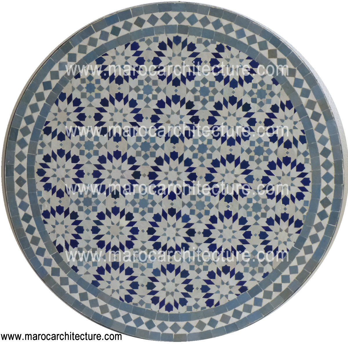 Moroccan mosaic table by Maroc Architecture et Zellij