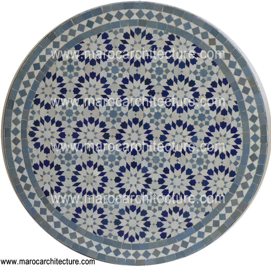 Moroccan mosaic table by Maroc Architecture et Zellij