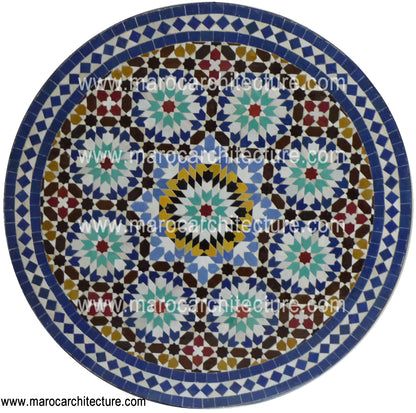 Moroccan mosaic table by Maroc Architecture et Zellij