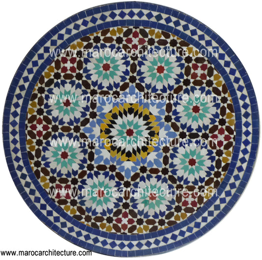 Moroccan mosaic table by Maroc Architecture et Zellij