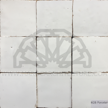 Zellij tile 2x2 - Porcelain White #19