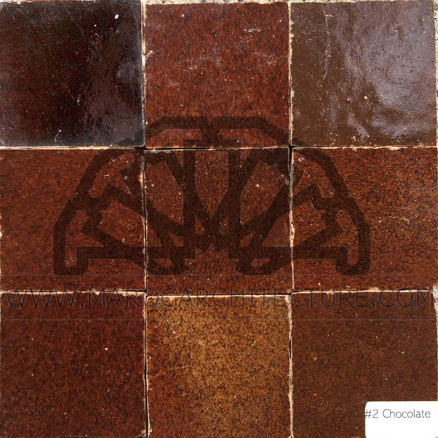 Moroccan chocolate brown zellij tiles