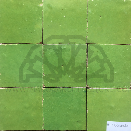 Moroccan coriander zellij tiles