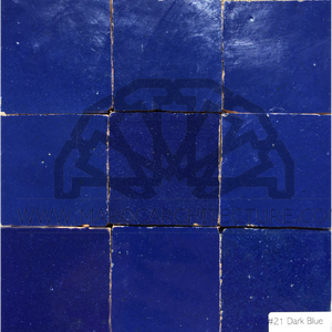 Moroccan dark blue zellij tiles