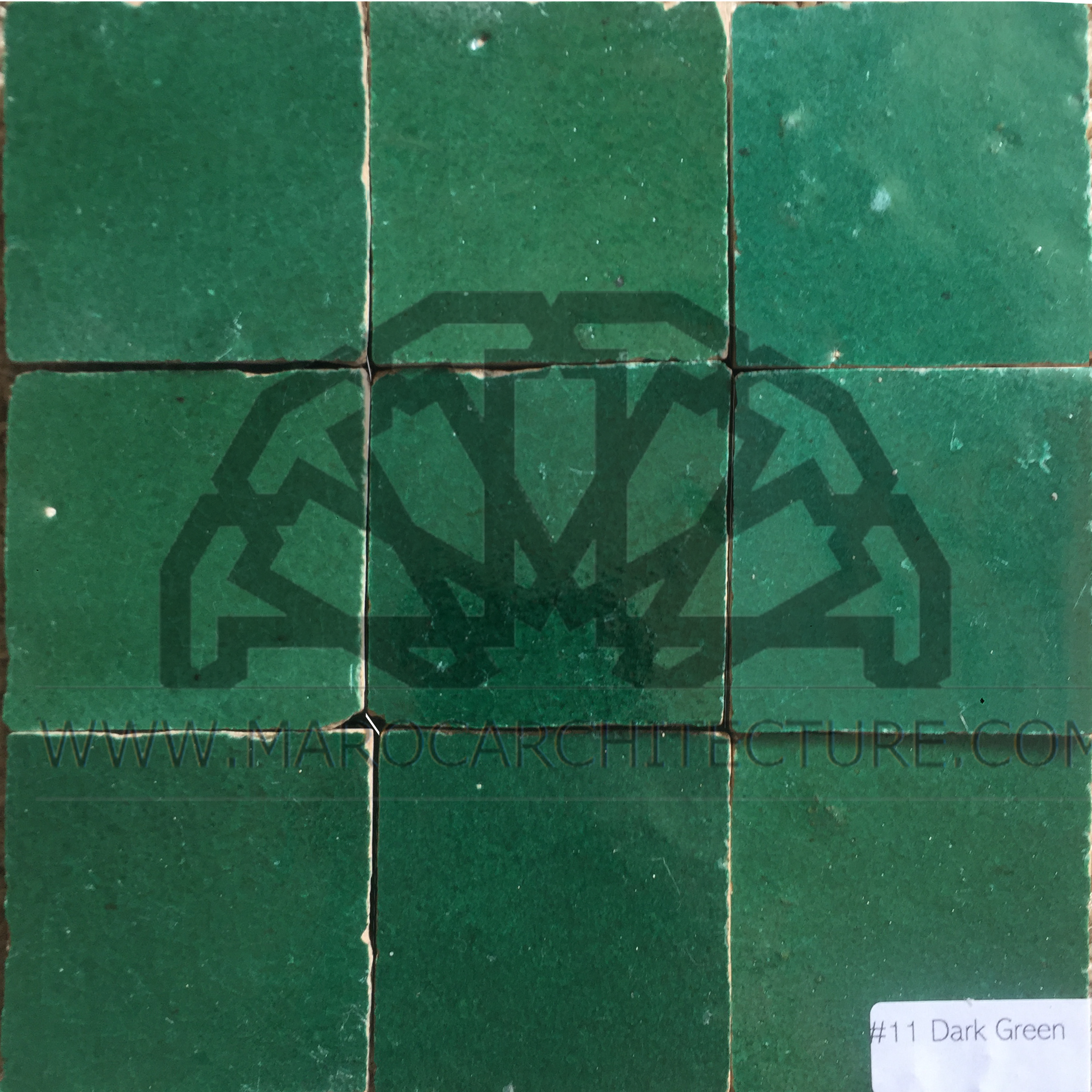 Moroccan dark green zellij tiles