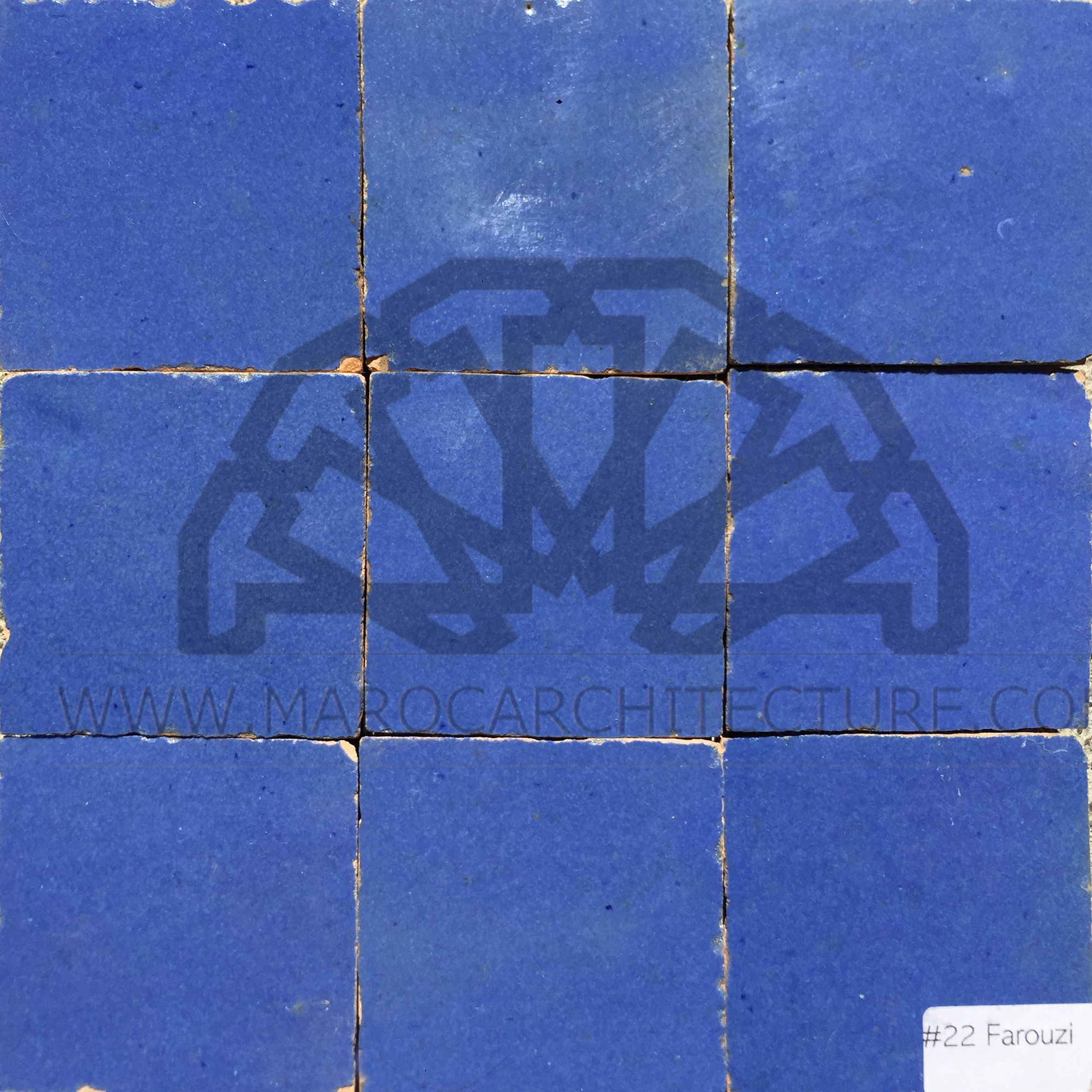 Moroccan light blue zellij tiles
