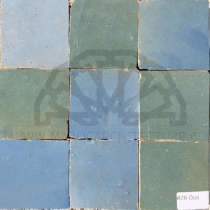 Moroccan occitane french blue zellij tiles
