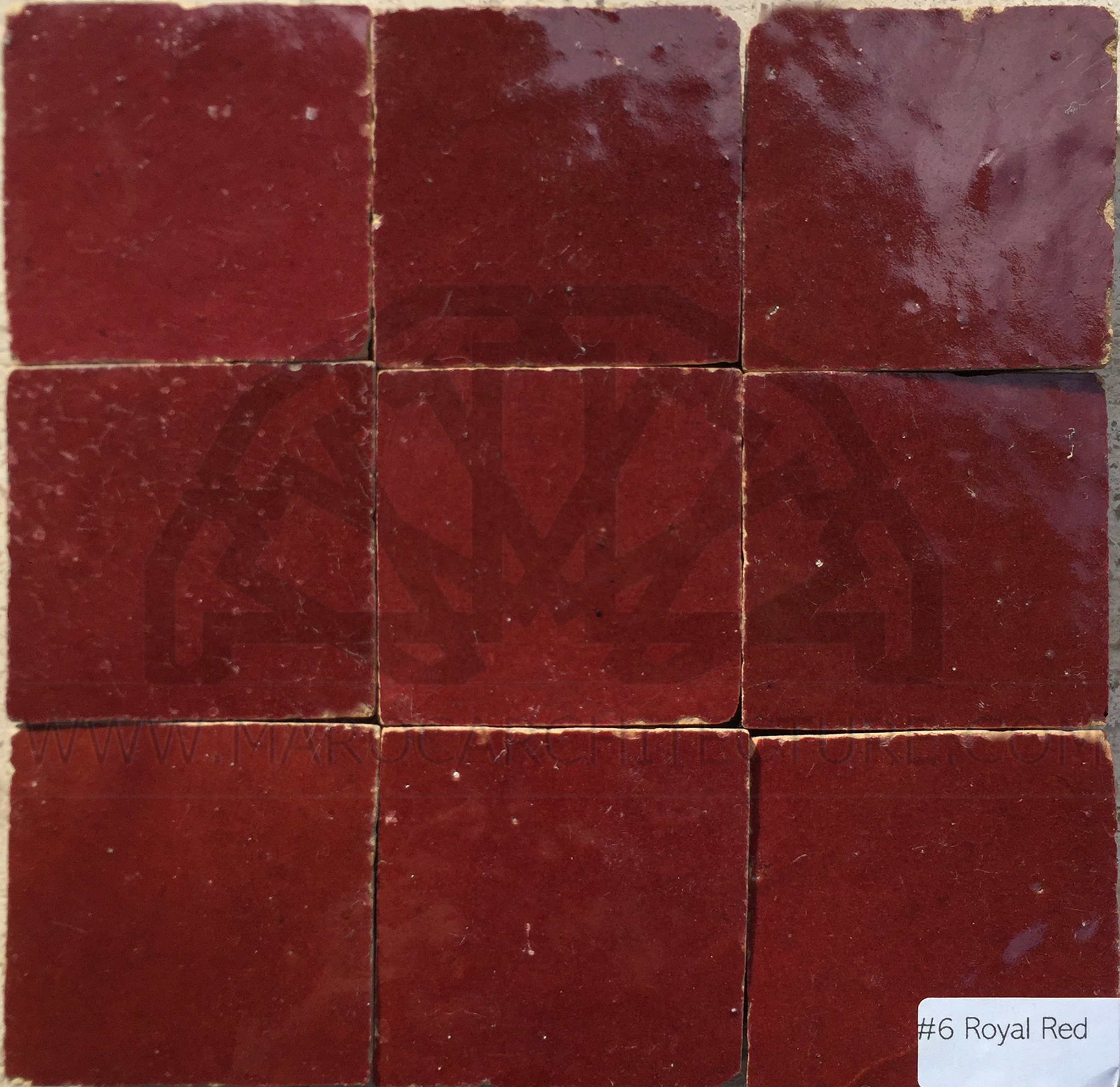 Moroccan royal red zellij tiles