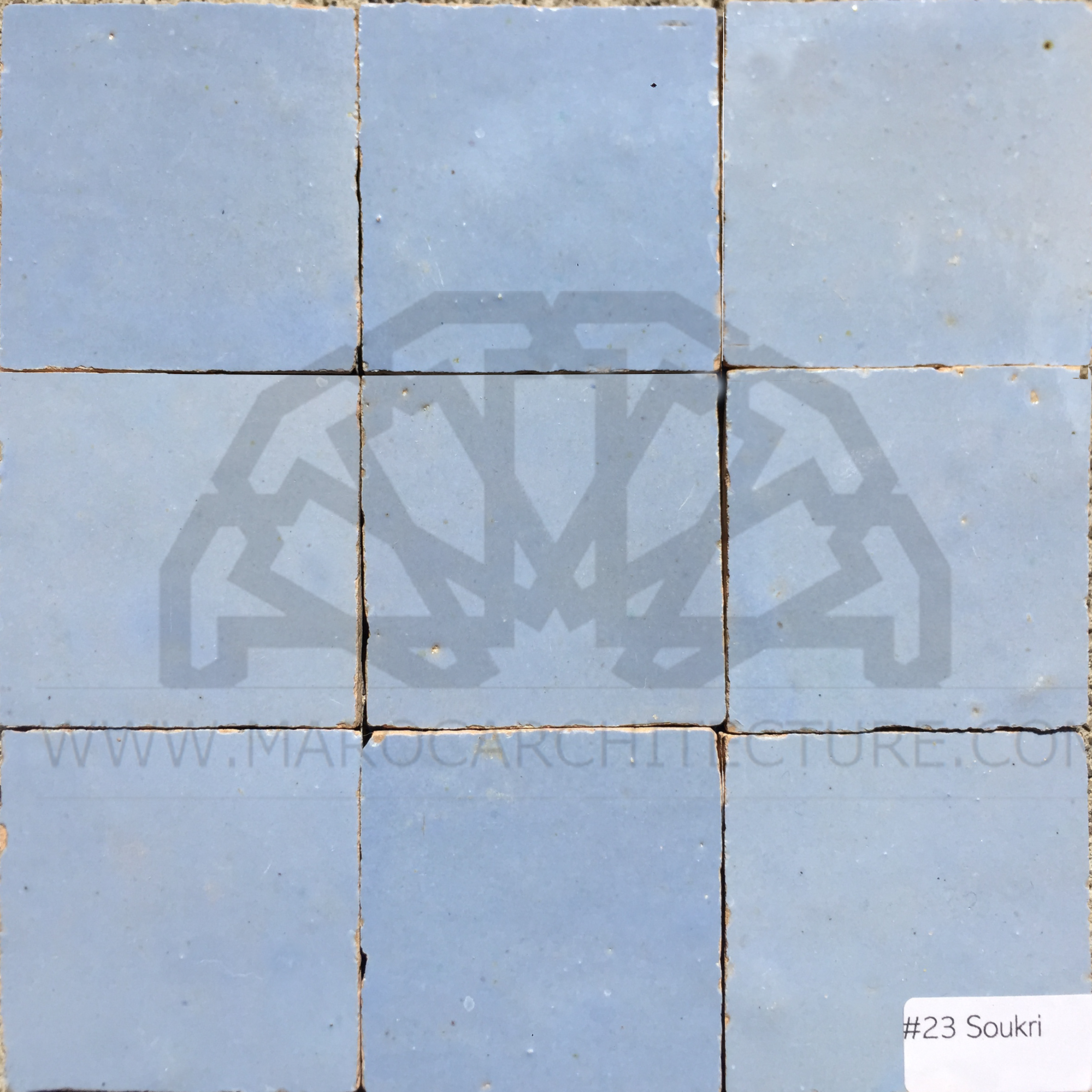 Moroccan sky blue zellij tiles