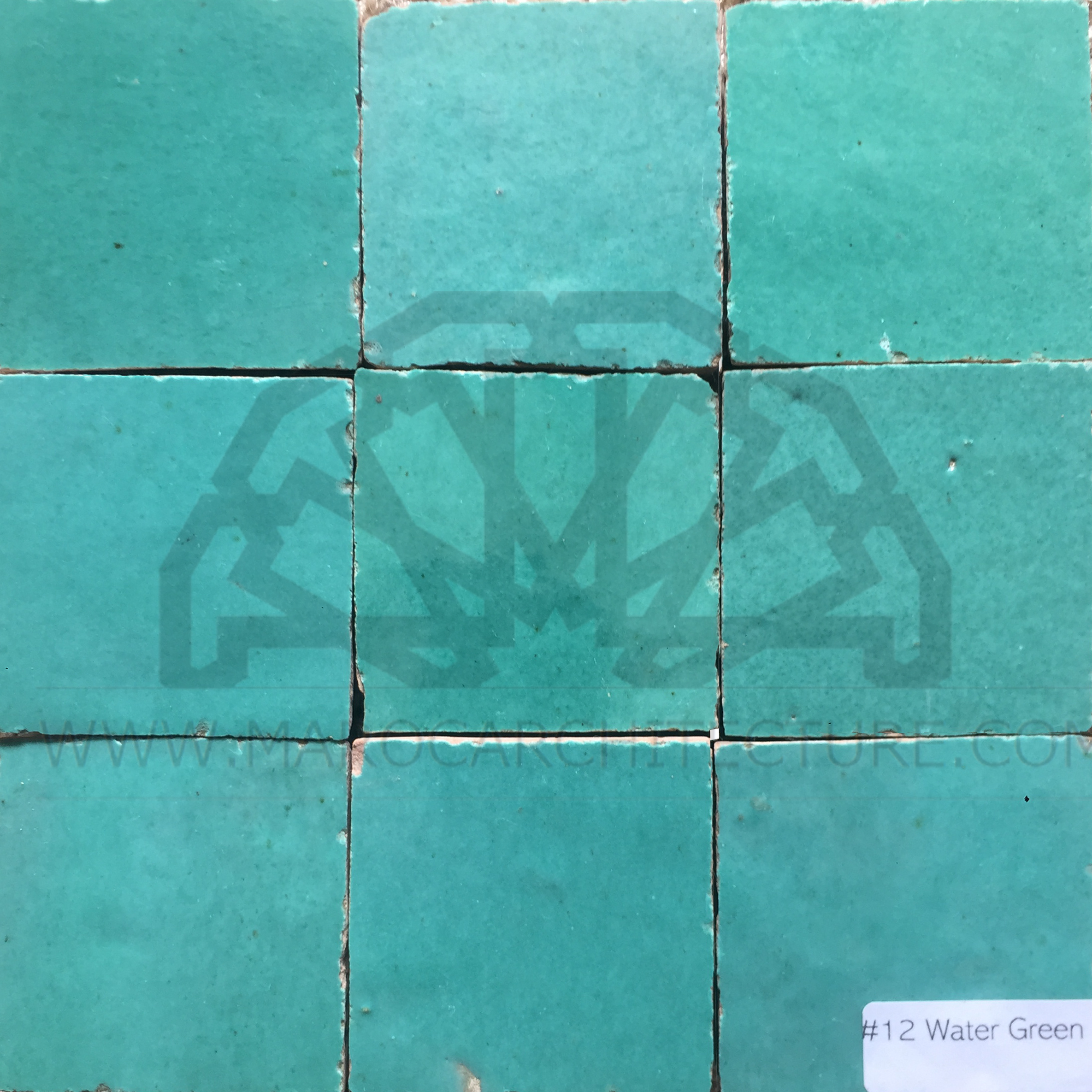 Moroccan water green zellij tiles