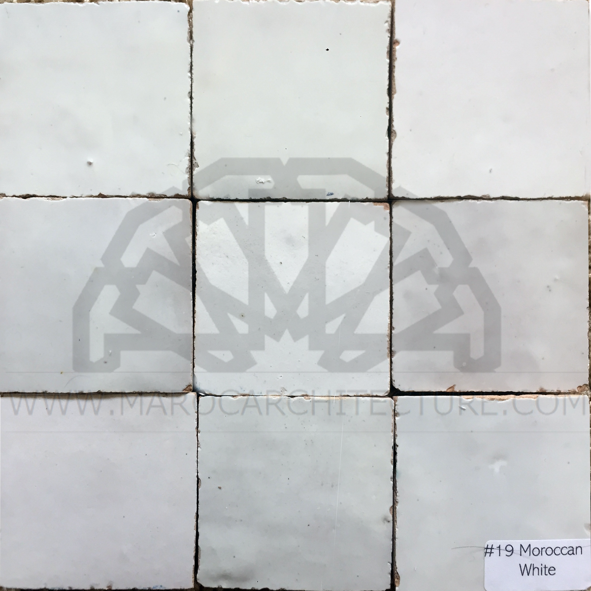Zellij tile 2x2 - Moroccan White #19