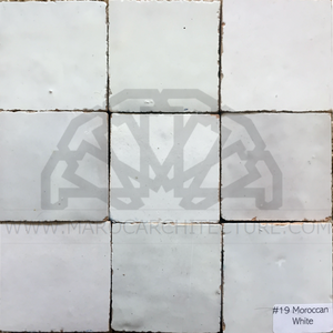 Moroccan white color zellij tiles