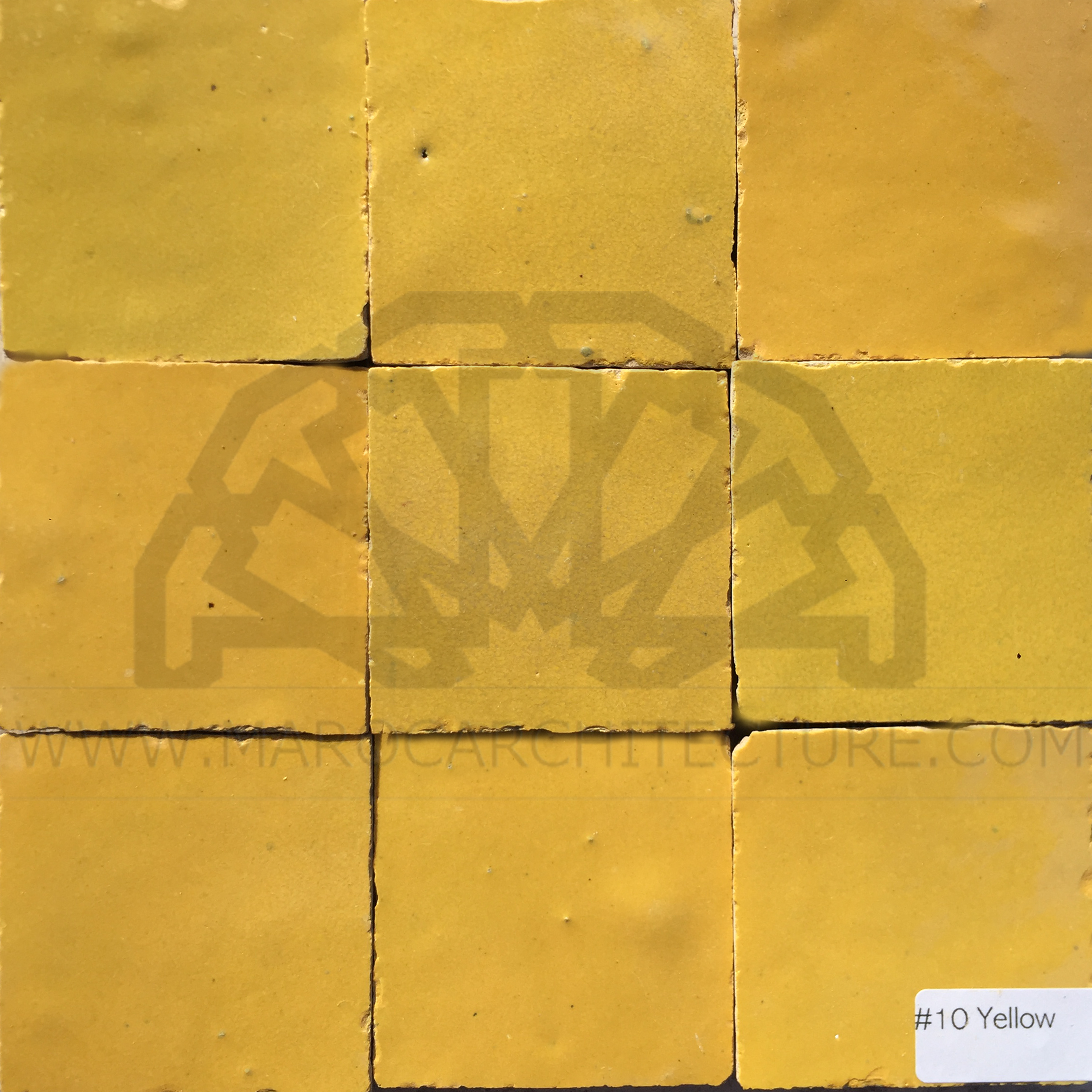 Moroccan yellow color zellij tiles