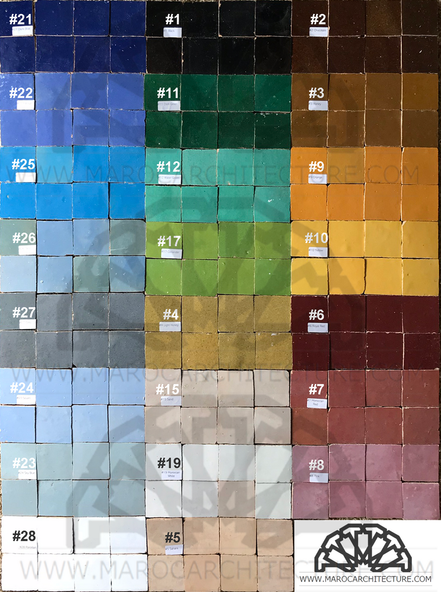 MOROCCAN TILE COLORS – Maroc Architecture