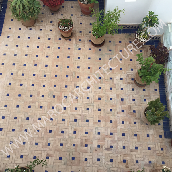 Moroccan terracota pavers from fez morocco