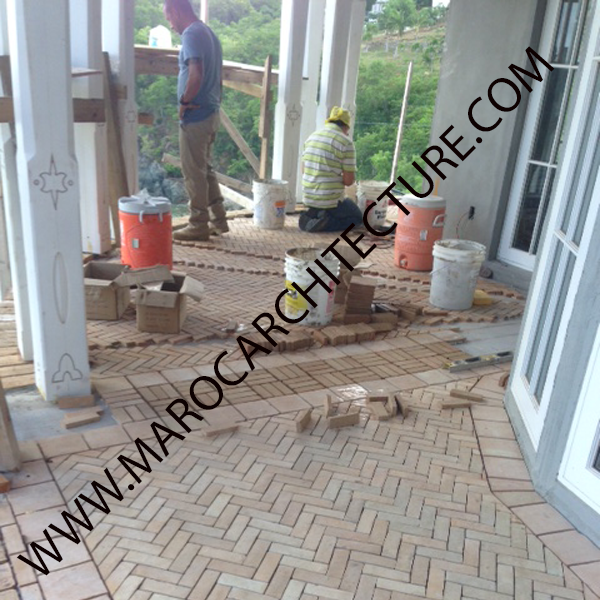 Moroccan terracota bijmat tiles pavers from Fez Morocco