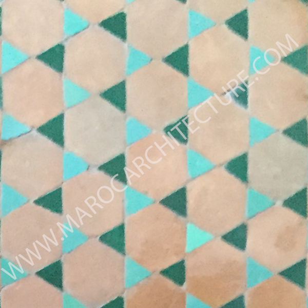 Moroccan terracota hexagon tiles pavers from Fez Morocco