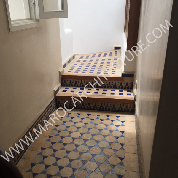 Moroccan terracota hexagon tiles pavers from Fez Morocco