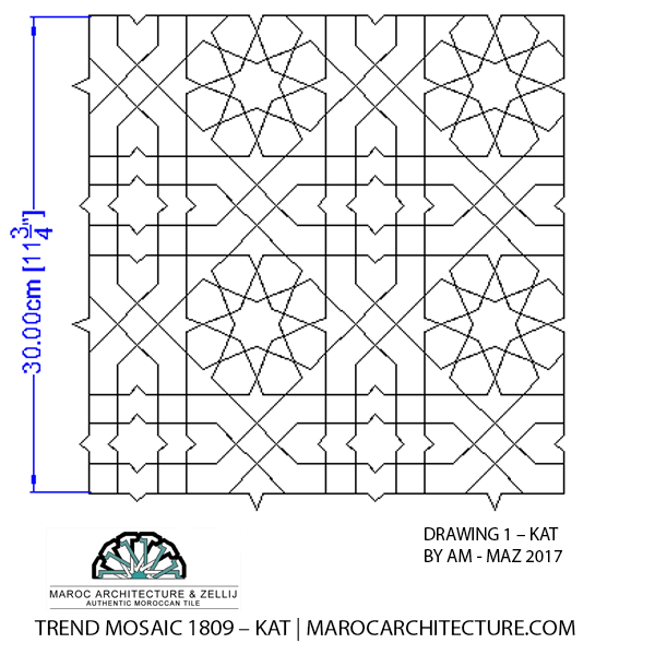 modern handmade moroccan mosaic tiles drawings