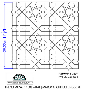 modern handmade moroccan mosaic tiles drawings
