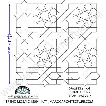 modern handmade moroccan mosaic tiles drawings