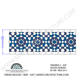 modern handmade moroccan mosaic border tiles drawings