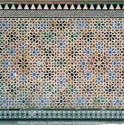 ALHAMBRA AM89 – 8 pointed star mosaic with laces