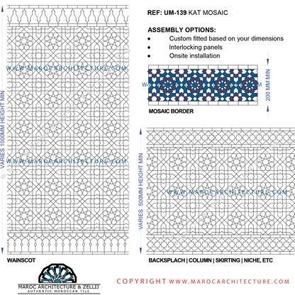 TREND - UM 139 KAT MOSAIC - Moroccan mosaic tile, 