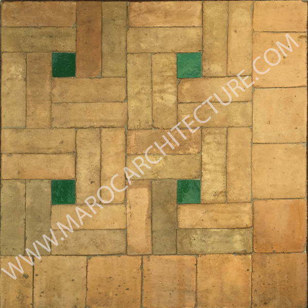 Moroccan terracota pavers from fez morocco