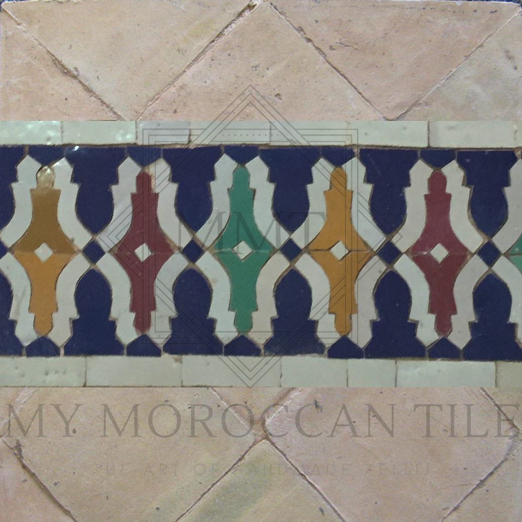 goose with lace Moroccan Mosaic Border