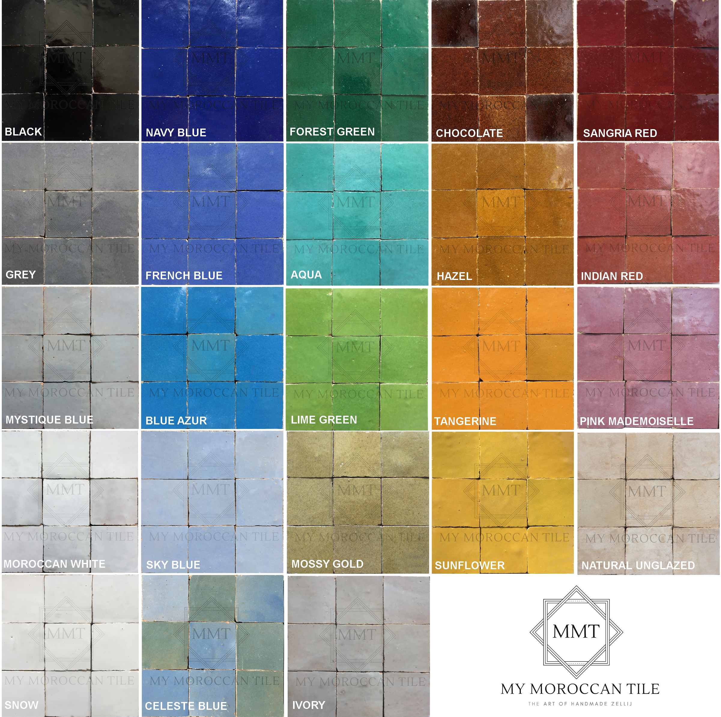 Mosaic borders colors