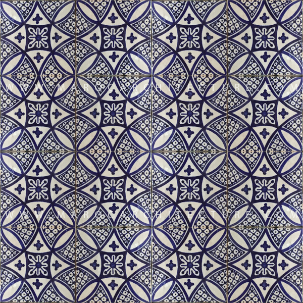 handpainted moroccan tiles by Maroc architecture et zellij