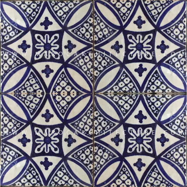 handpainted moroccan tiles by Maroc architecture et zellij
