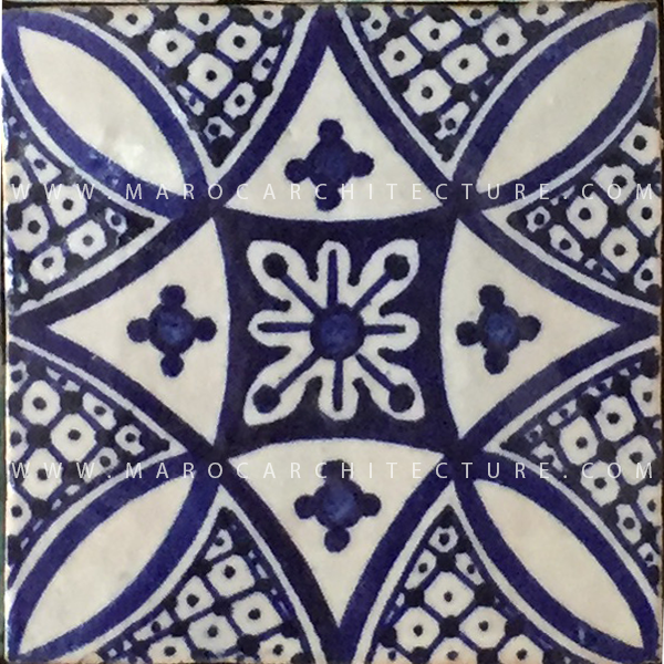 handpainted moroccan tiles by Maroc architecture et zellij