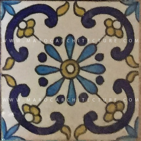 handpainted moroccan tiles for stair risers