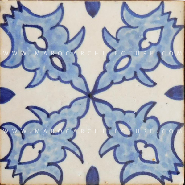 handpainted moroccan tiles by Maroc Architecture et Zellij
