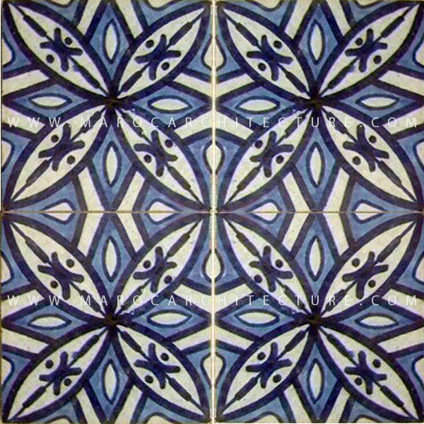 handpainted moroccan tiles by Maroc Architecture et Zellij