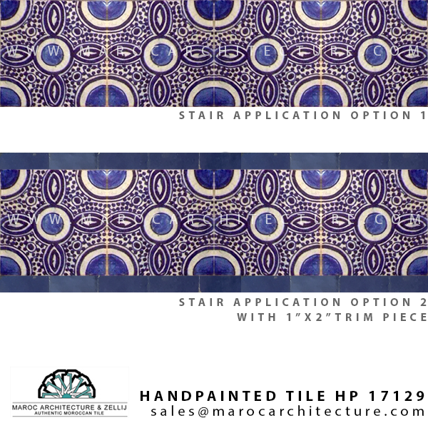 handpainted moroccan tiles by Maroc Architecture et Zellij