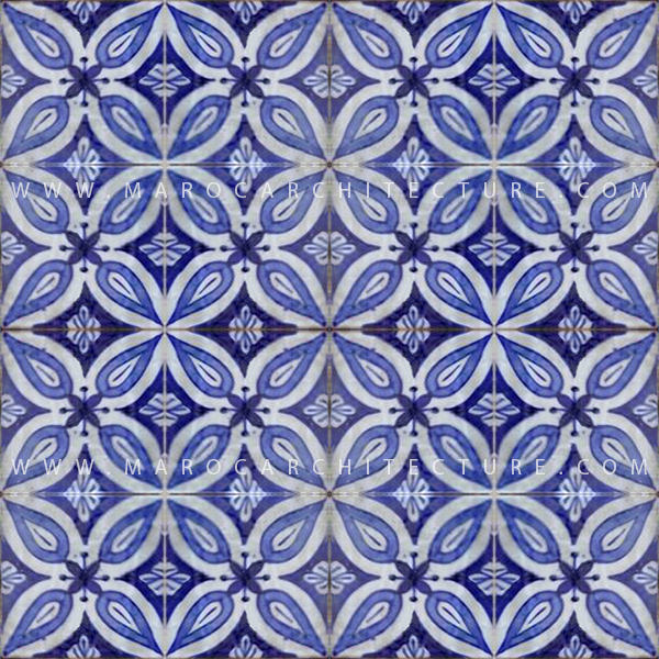 handpainted moroccan tiles by Maroc Architecture et Zellij