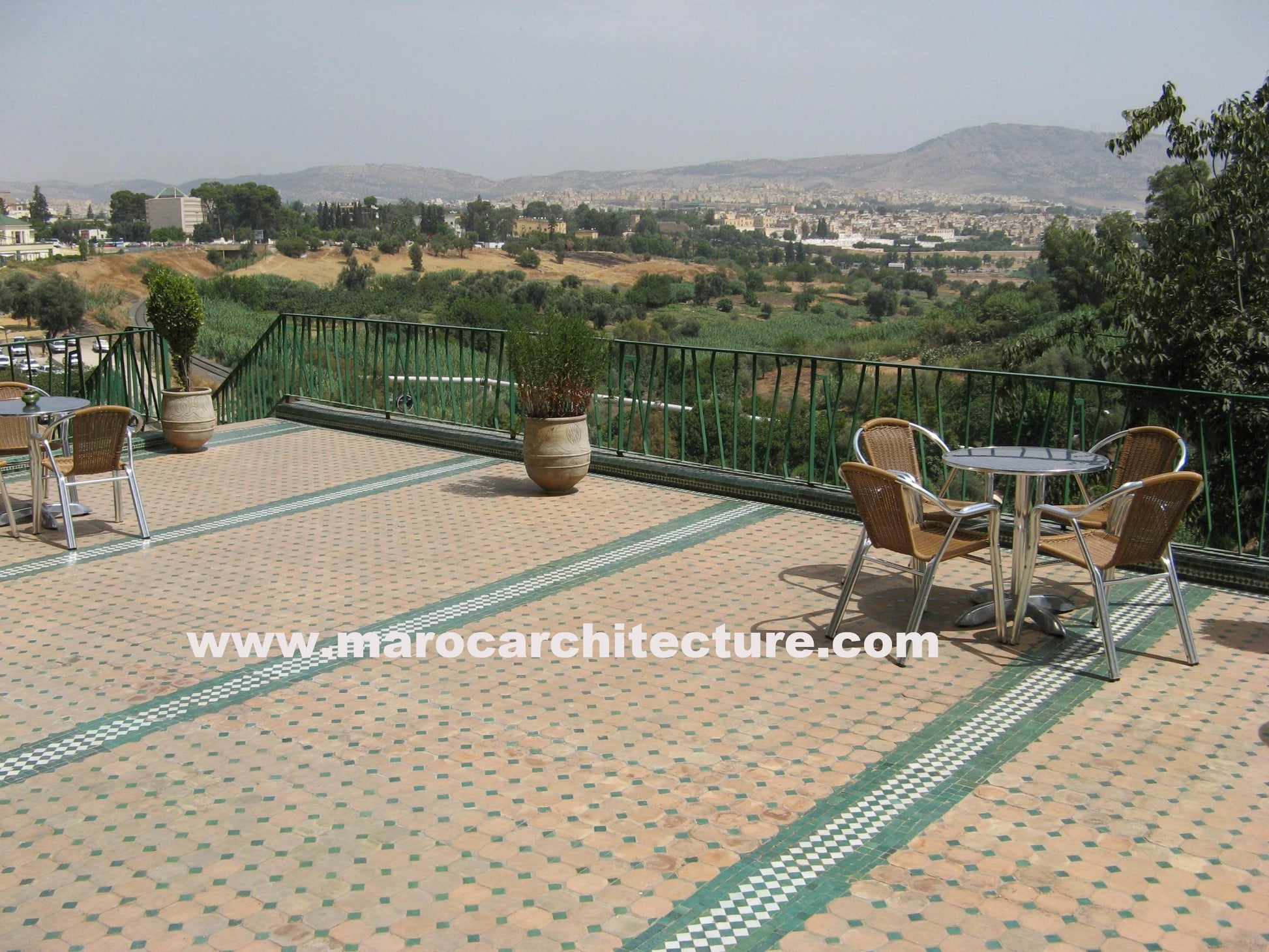 Handmade Moroccan octagonal Koura Terracotta tile