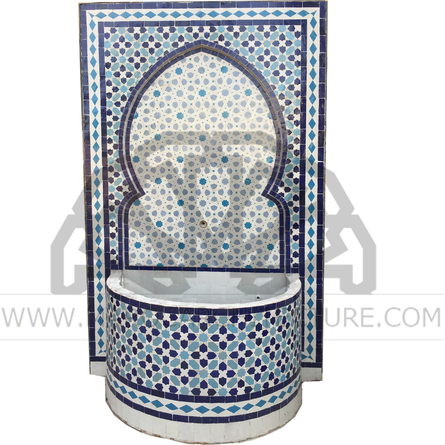 Moroccan mosaic fountain