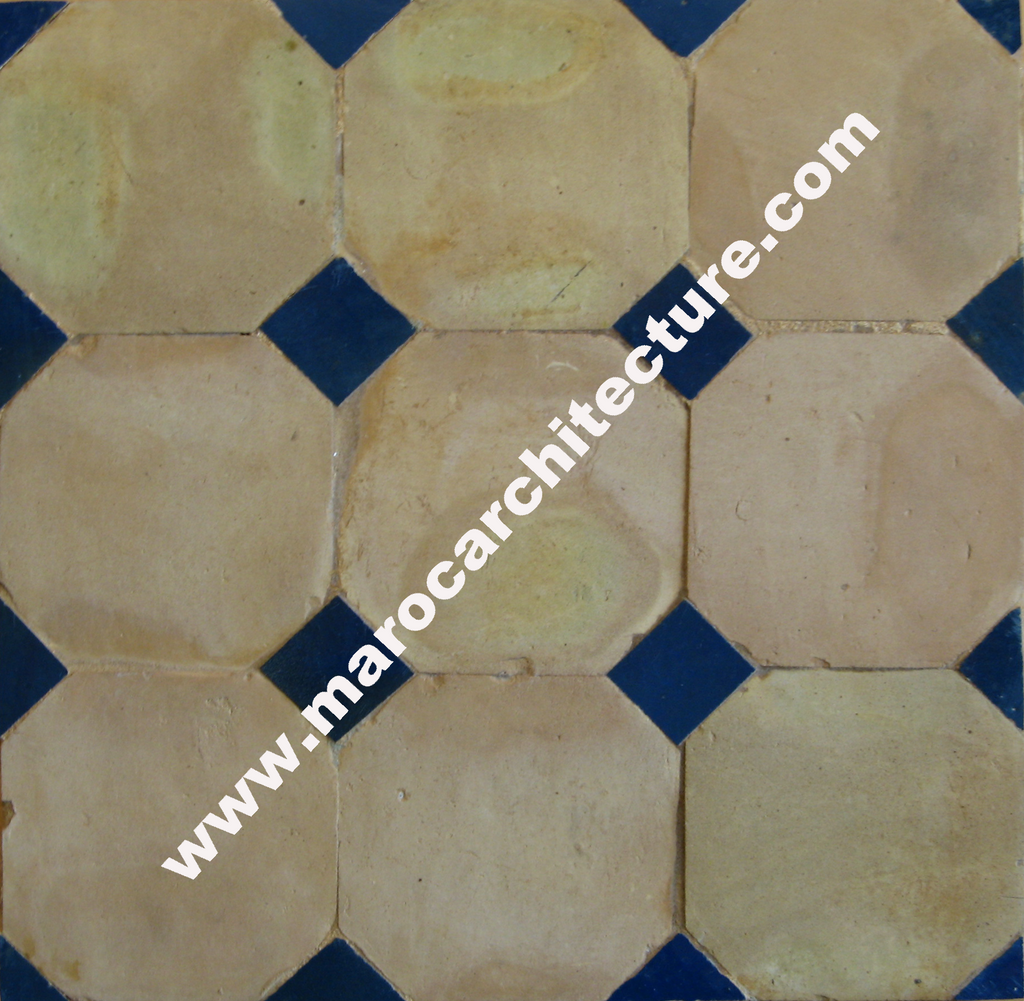 Handmade Moroccan octagonal Koura Terracotta tile