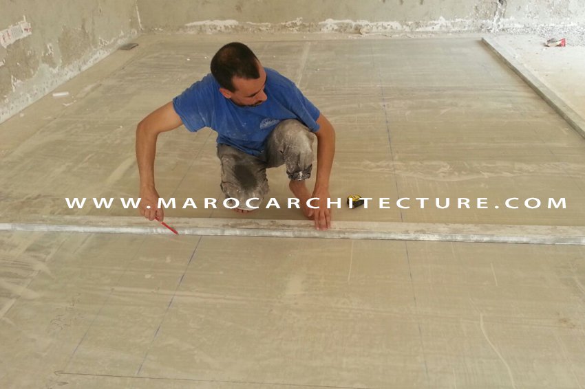 50 pointed star Moroccan mosaic tile installation by Maroc Architecture et Zellij