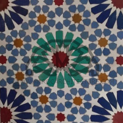 ALHAMBRA 16 POINTED STAR MOSAIC