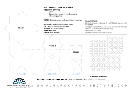 TREND - STAR MOSAIC 18130 - Moroccan mosaic tile, 