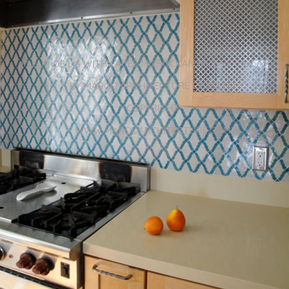 FLEUR DE LIS WITH LACES MOROCCAN MOSAIC TILE AR101 BY MAROC ARCHITECTURE ET ZELLIJ